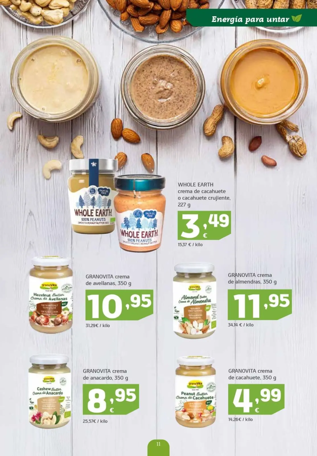 صفحة 11 ضمن عروض على المنتجات العضوية في هايبر دينو إسبانيا