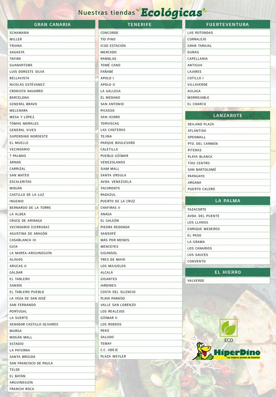 Ofertas de HiperDino España de 23 octubre a 24 noviembre 2025 Ofertas en productos ecológicos