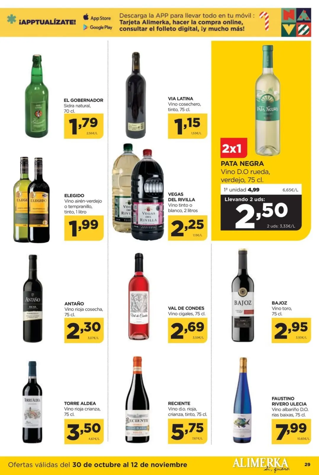 Page 29 dans Nouvelles offres chez ‎Supermarchés Alimerka‎ Espagne