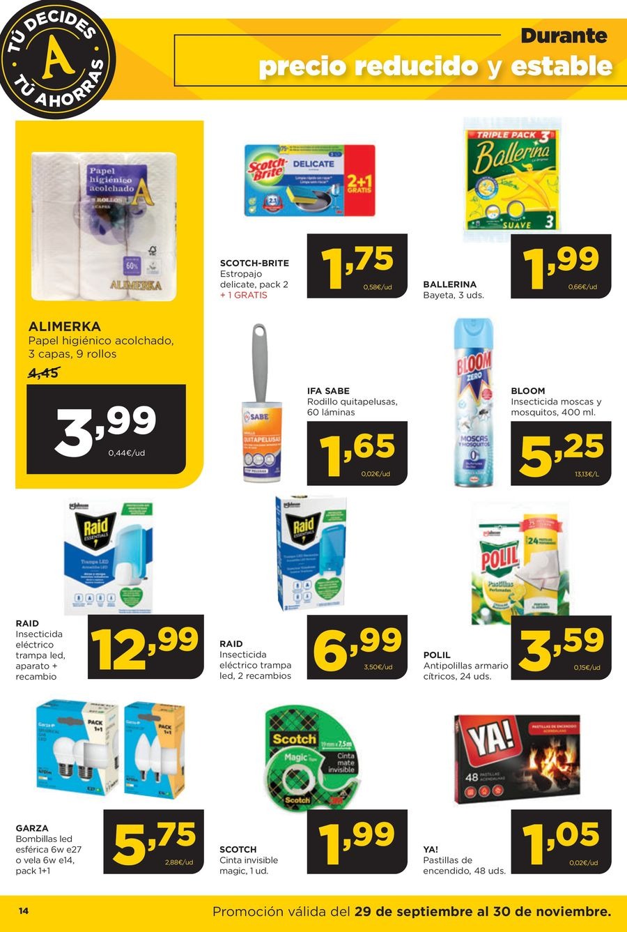 Ofertas de ‎Alimerka Supermercados‎ España de 30 septiembre a 30 noviembre 2025 Folleto de ofertas Tu decides tu ahorras