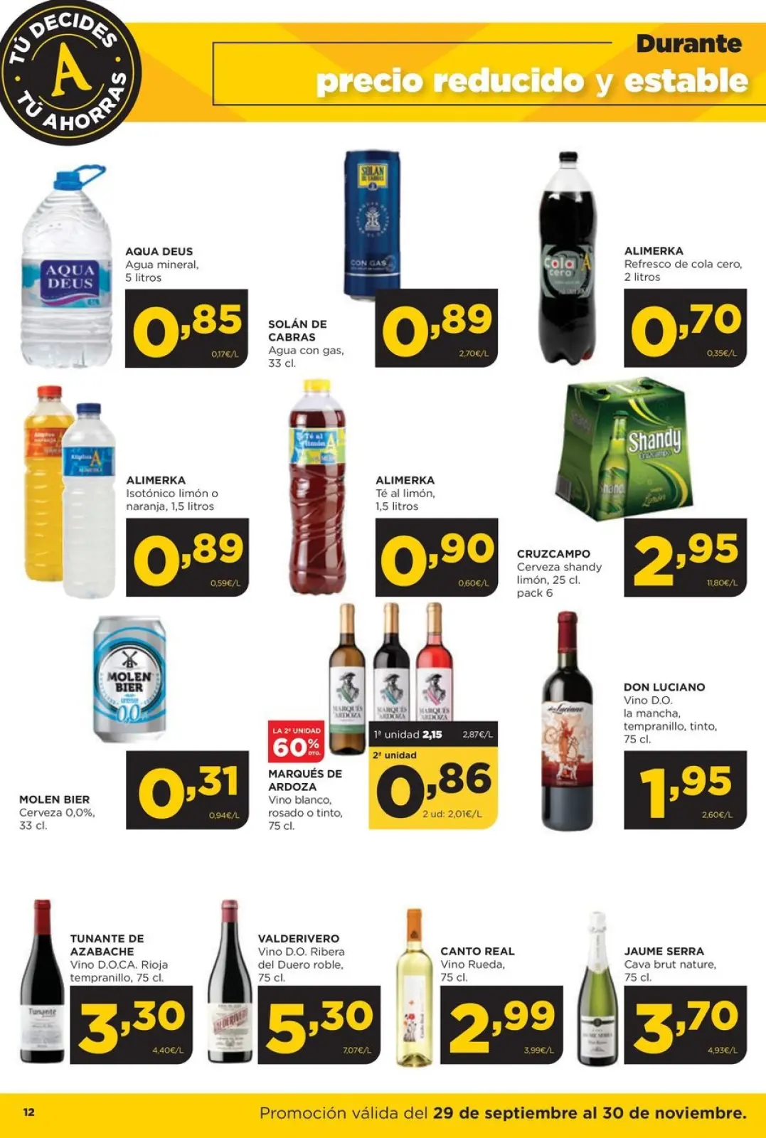 Page 12 dans Brochure d'offres : À vous de décider, vous économisez chez ‎Supermarchés Alimerka‎ Espagne