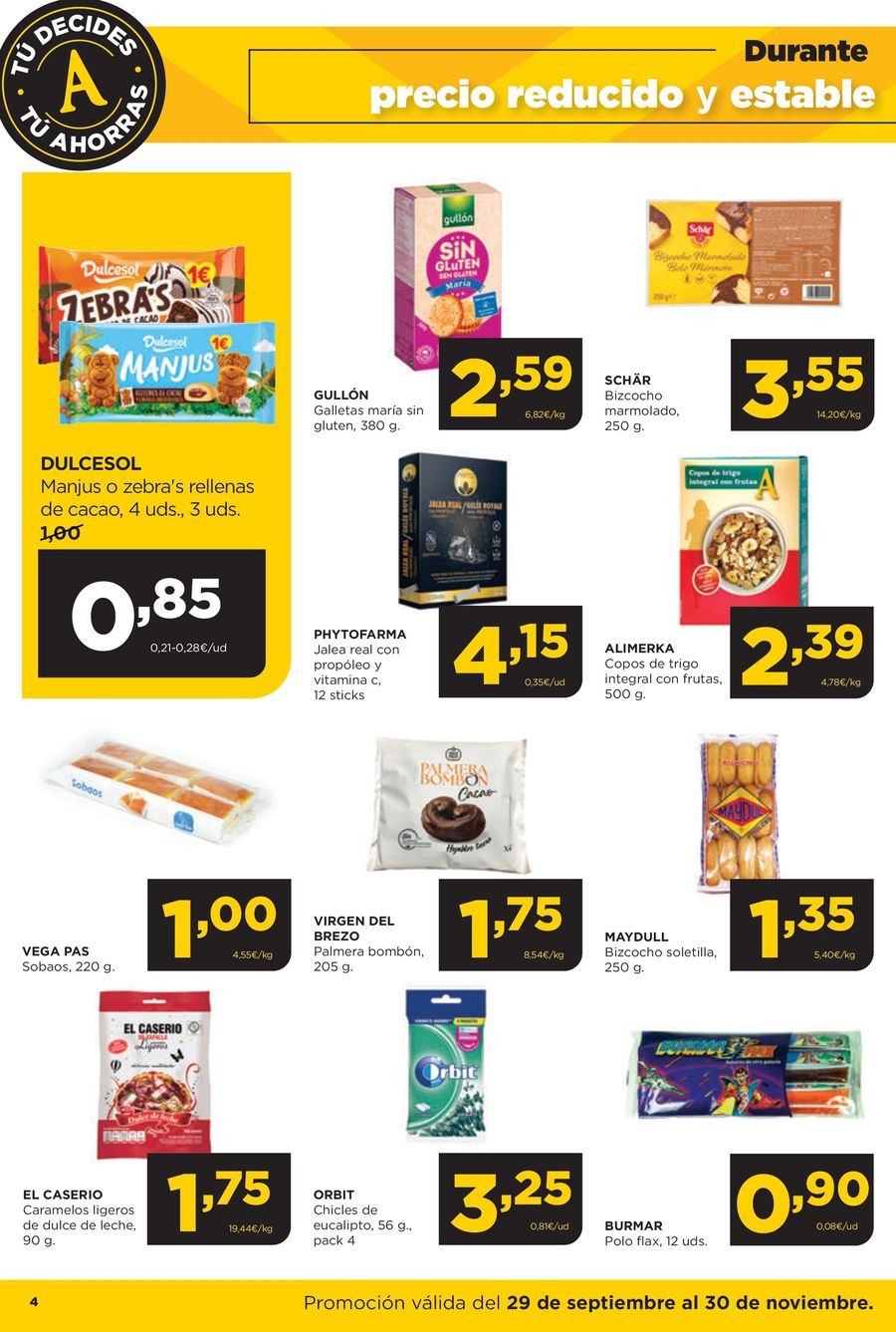 Ofertas de ‎Alimerka Supermercados‎ España de 30 septiembre a 30 noviembre 2025 Folleto de ofertas Tu decides tu ahorras