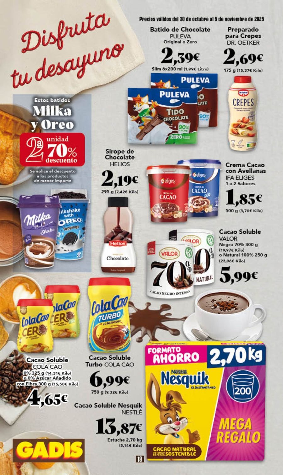 Ofertas de GADIS supermercado España de 30 octubre a 5 noviembre 2025 Nuevos precios