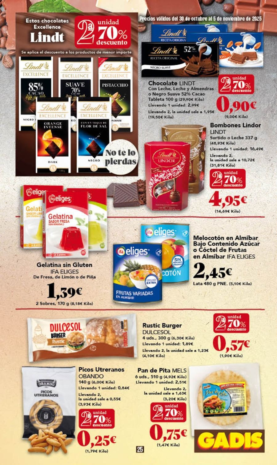 Ofertas de GADIS supermercado España de 30 octubre a 5 noviembre 2025 Nuevos precios
