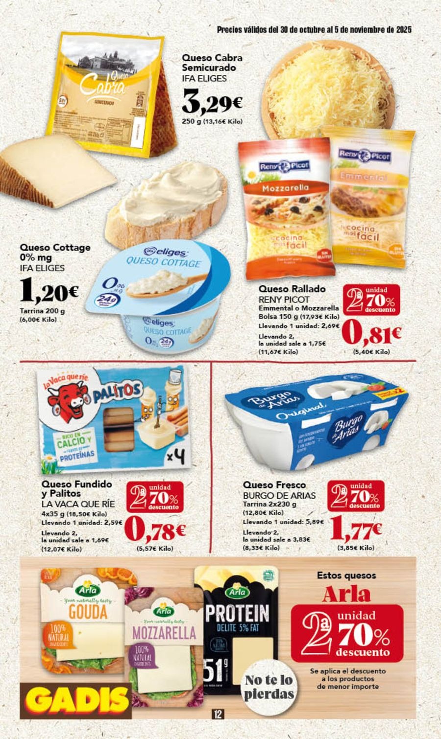 Ofertas de GADIS supermercado España de 30 octubre a 5 noviembre 2025 Nuevos precios