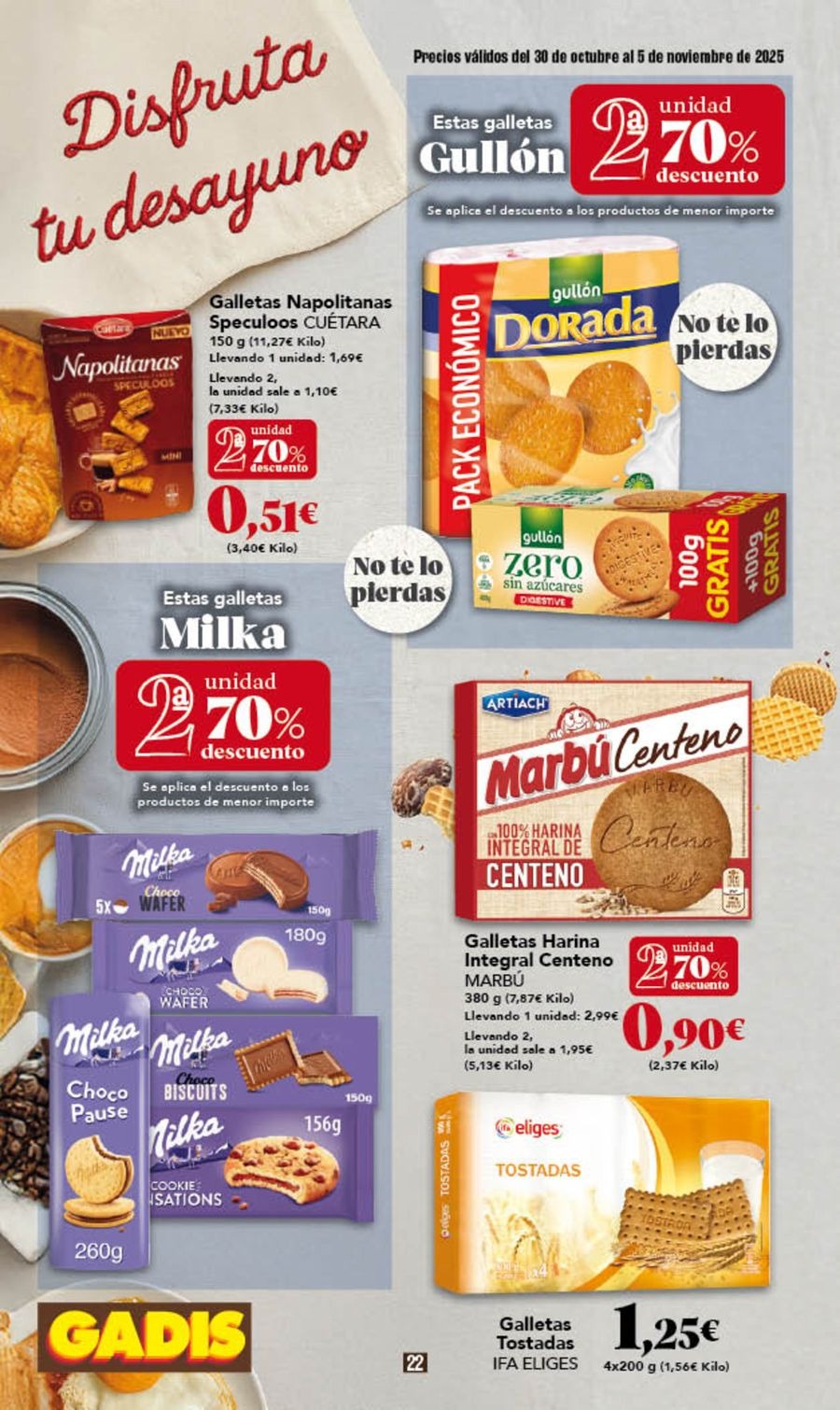 Ofertas de GADIS supermercado España de 30 octubre a 5 noviembre 2025 Nuevos precios