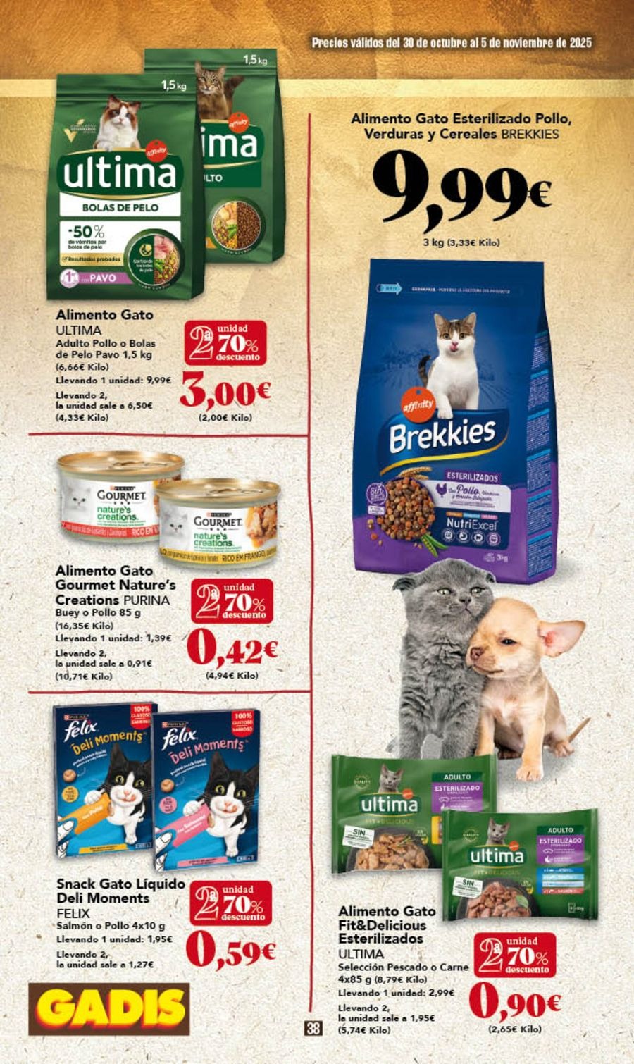 Ofertas de GADIS supermercado España de 30 octubre a 5 noviembre 2025 Nuevos precios