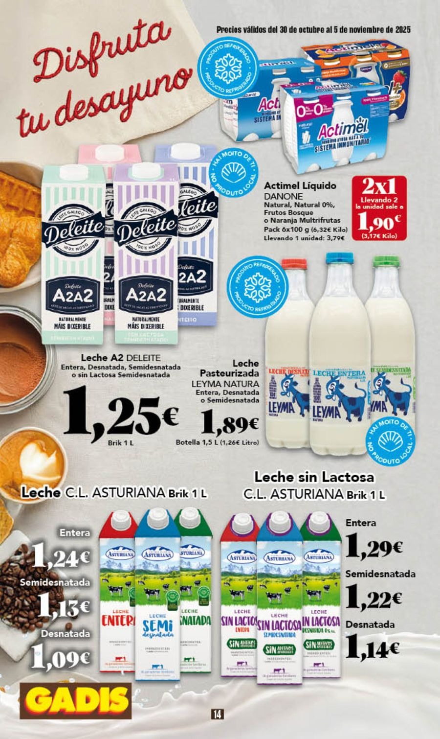 Ofertas de GADIS supermercado España de 30 octubre a 5 noviembre 2025 Nuevos precios