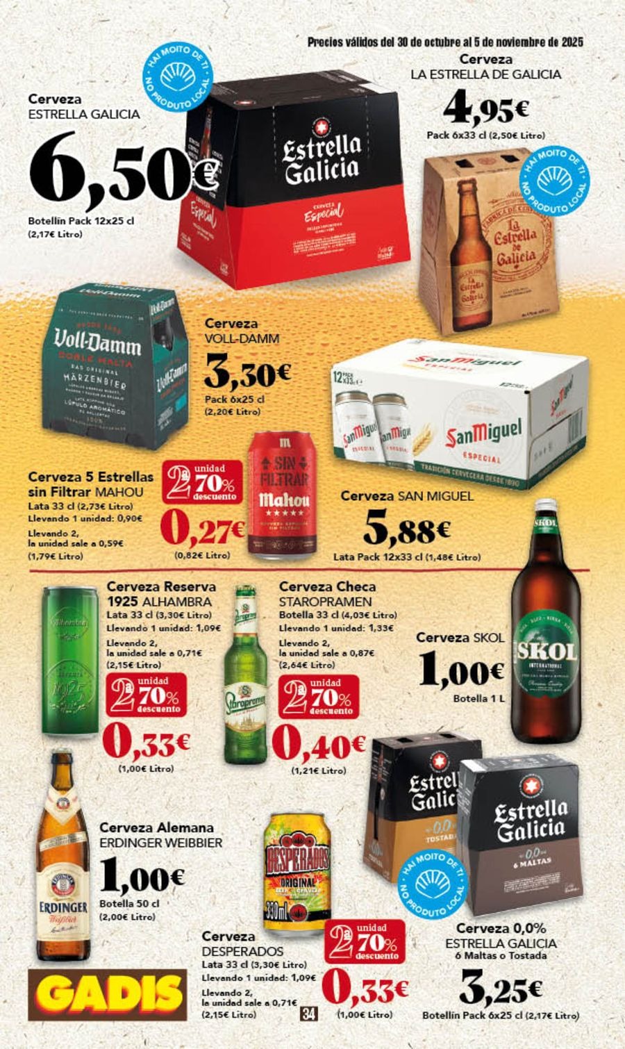 Ofertas de GADIS supermercado España de 30 octubre a 5 noviembre 2025 Nuevos precios