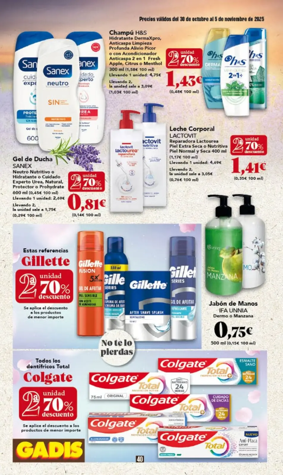 Page 40 dans Nouveaux prix chez GADIS Espagne