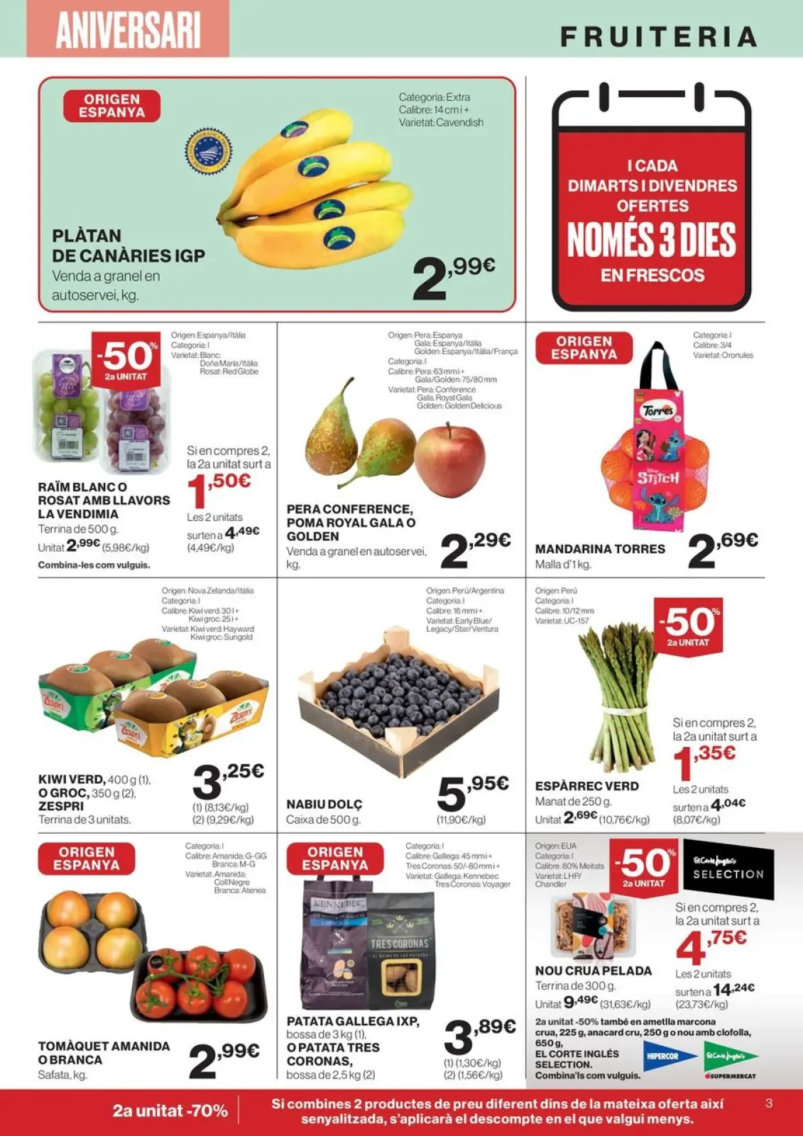 Página 3 en ofertas Què Necessites Avui? en Hipercor España