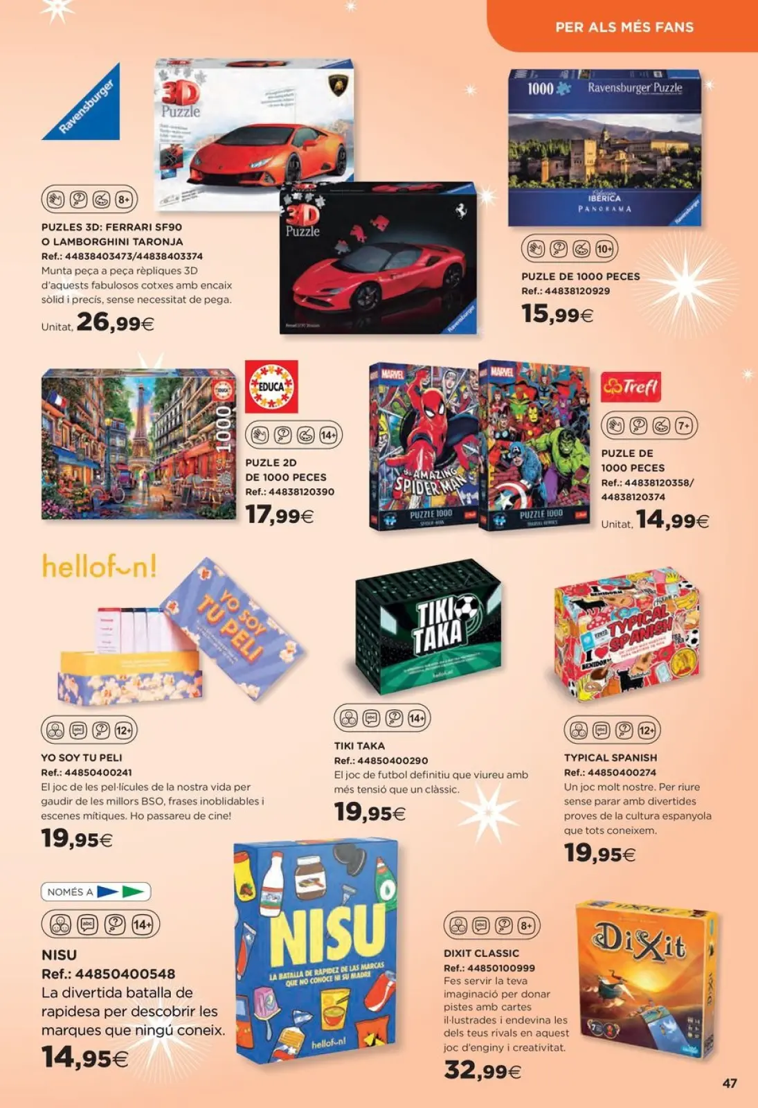 Page 47 dans Nos meilleurs prix chez Hipercor Espagne