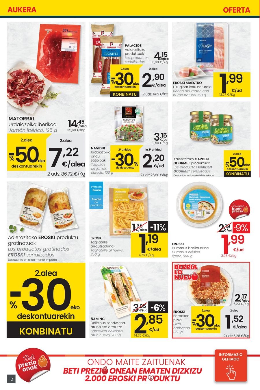Ofertas de Eroski España de 30 octubre a 11 noviembre 2025 OFERTA 3x2