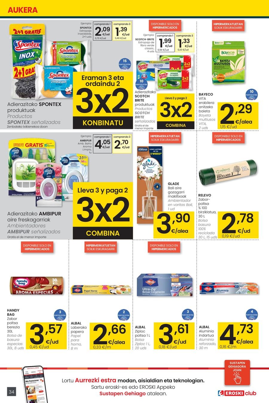Ofertas de Eroski España de 30 octubre a 11 noviembre 2025 OFERTA 3x2