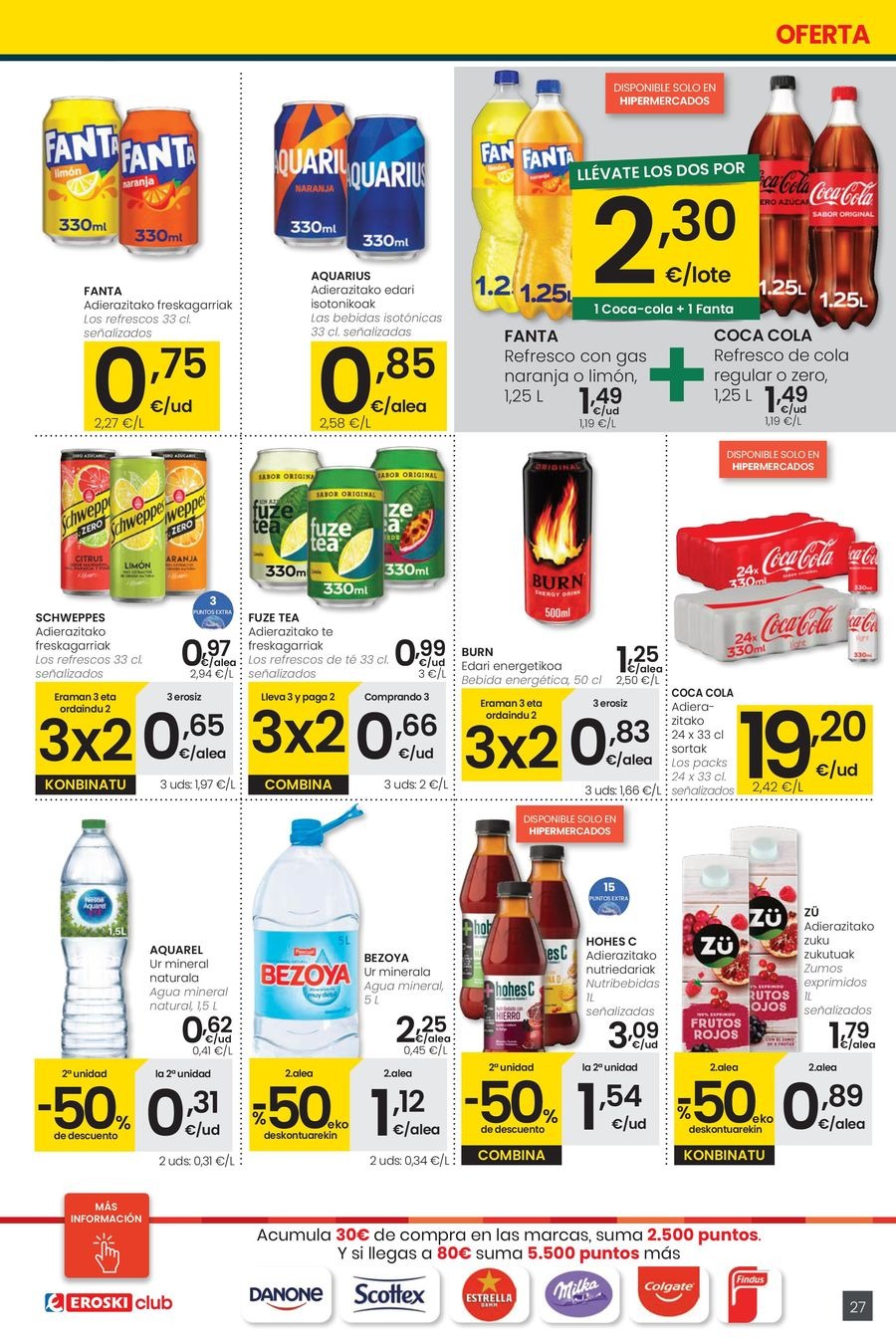 Ofertas de Eroski España de 30 octubre a 11 noviembre 2025 OFERTA 3x2