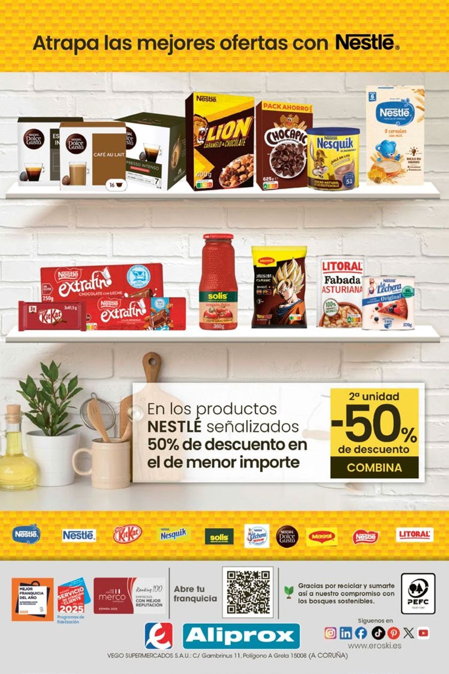 Ofertas de Eroski España de 30 octubre a 11 noviembre 2025 OFERTA 3x2