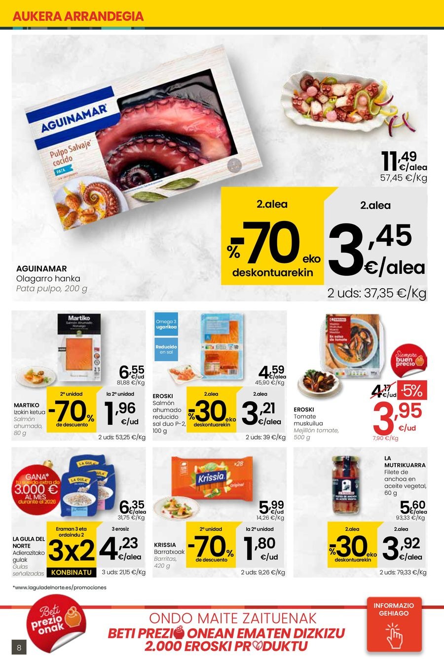 Ofertas de Eroski España de 30 octubre a 11 noviembre 2025 OFERTA 3x2