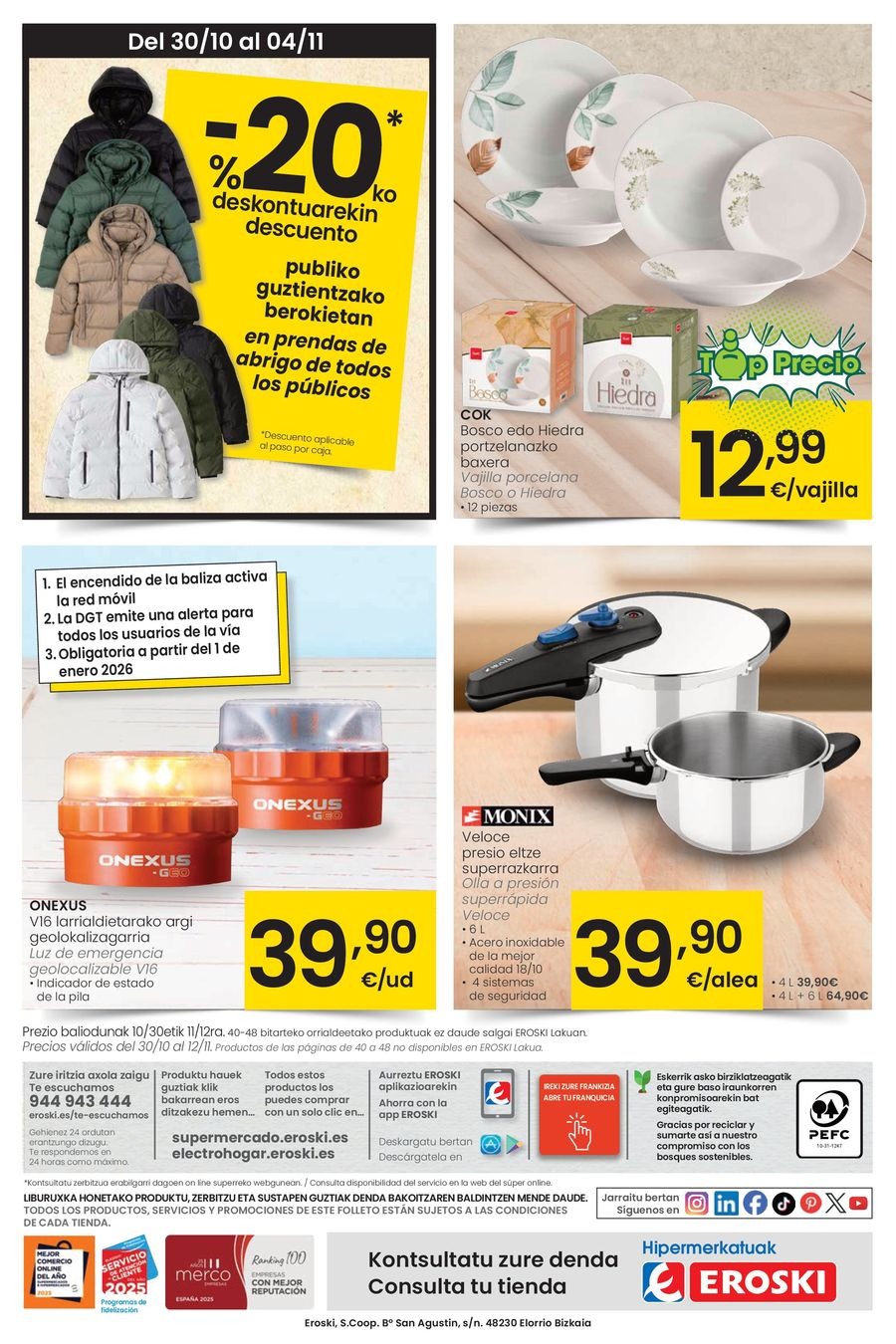 Ofertas de Eroski España de 30 octubre a 11 noviembre 2025 OFERTA 3x2