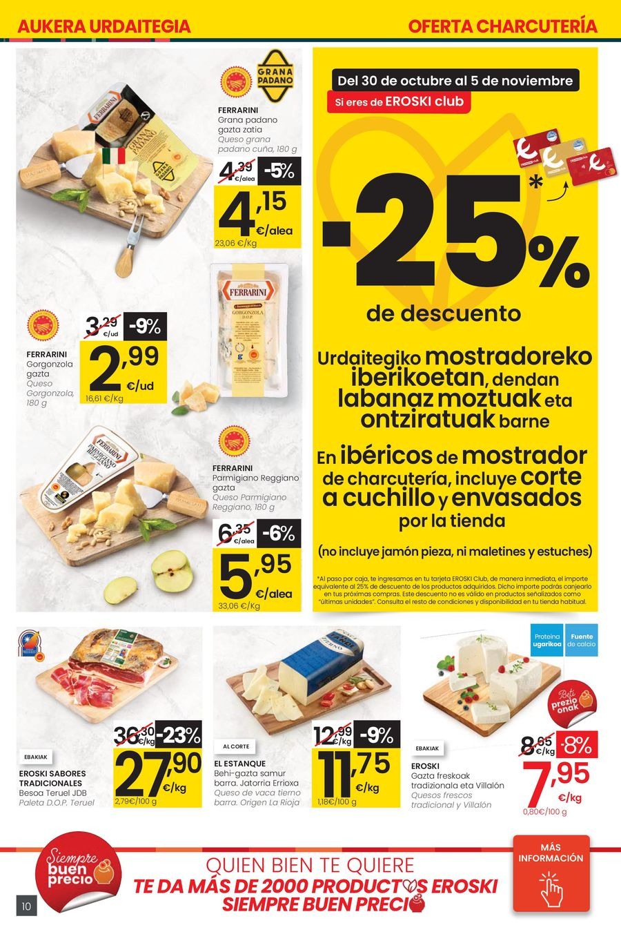 Ofertas de Eroski España de 30 octubre a 11 noviembre 2025 OFERTA 3x2