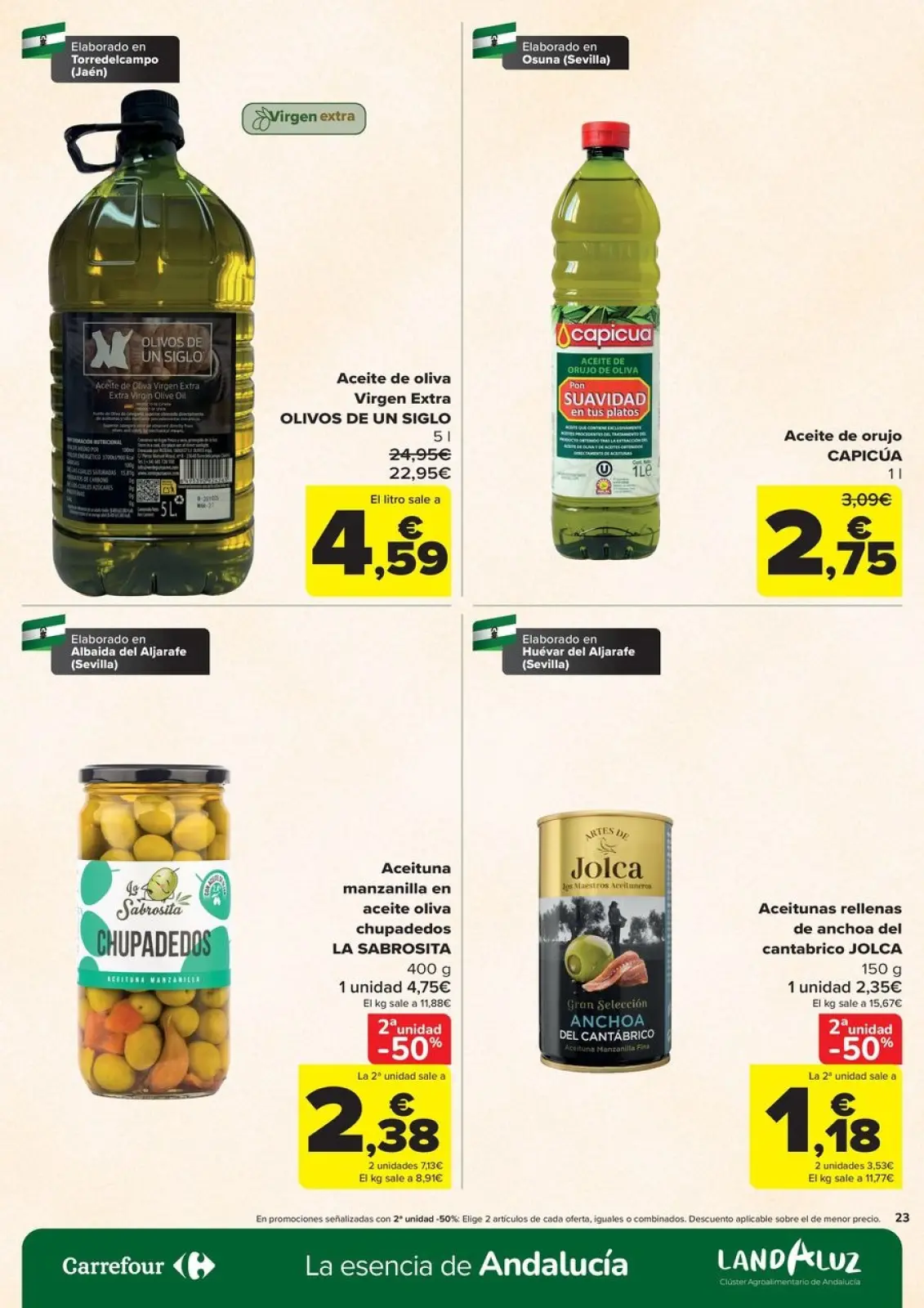 Página 23 en Ofertas en artículos alimenticios locales, dulces, bebidas en Carrefour España