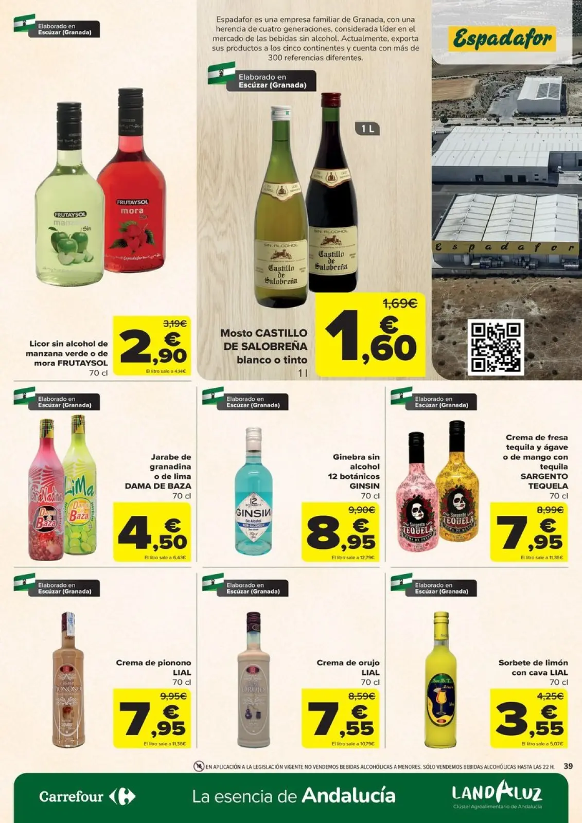 Página 39 en Ofertas en artículos alimenticios locales, dulces, bebidas en Carrefour España