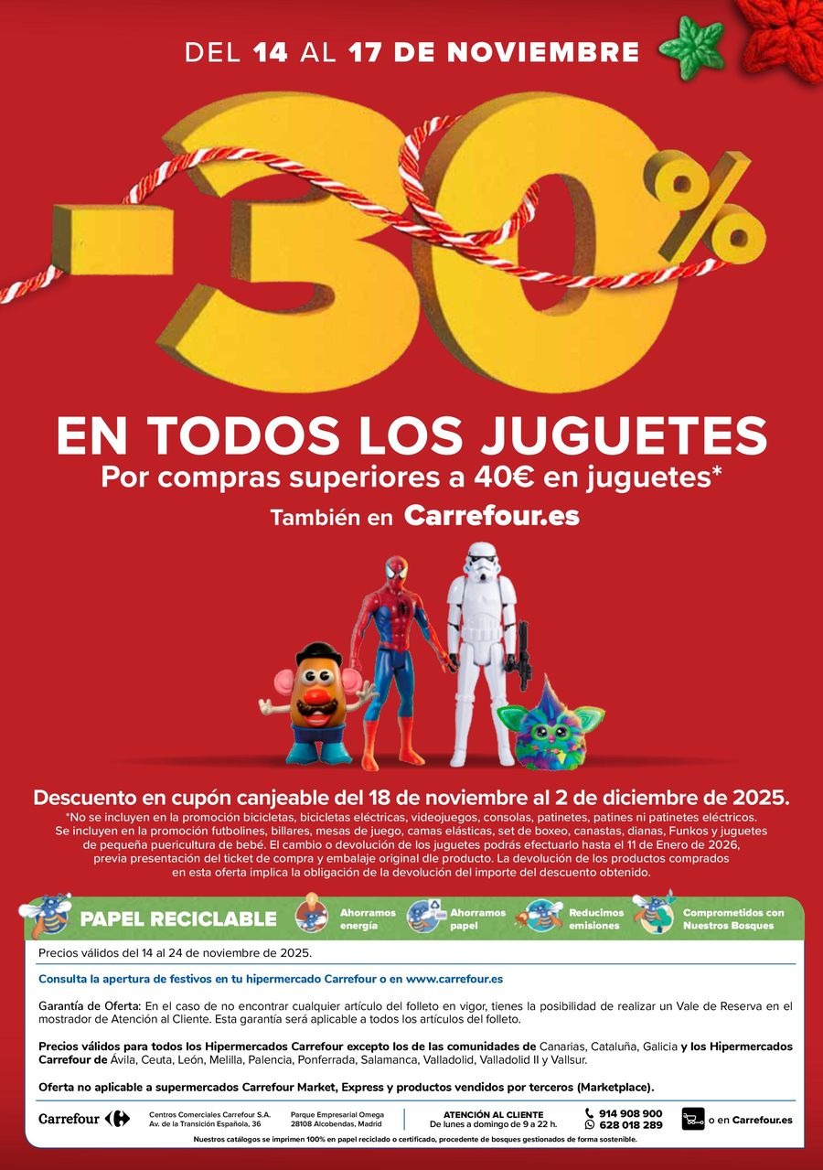 عروض كارفور إسبانيا من 14 حتى 24 نوفمبر 2025 عروض اكتساب نقاط النادي