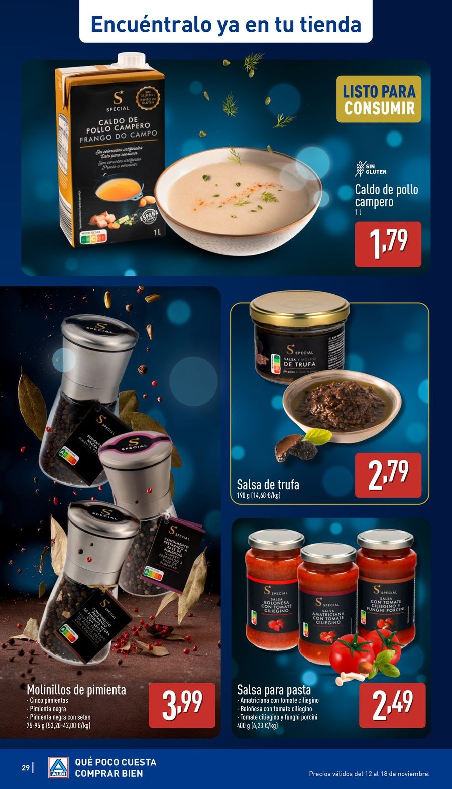 Ofertas de ALDI España de 14 a 18 noviembre 2025 Ofertas Celebra Cada Día con Special