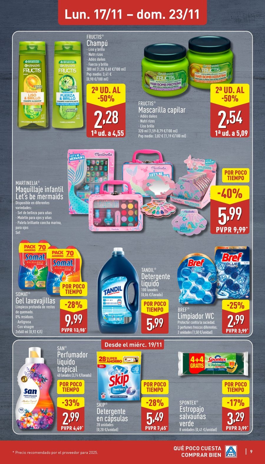 ALDI Spain Offers from 17 to 23 November 2025 Offers How little it costs to buy well