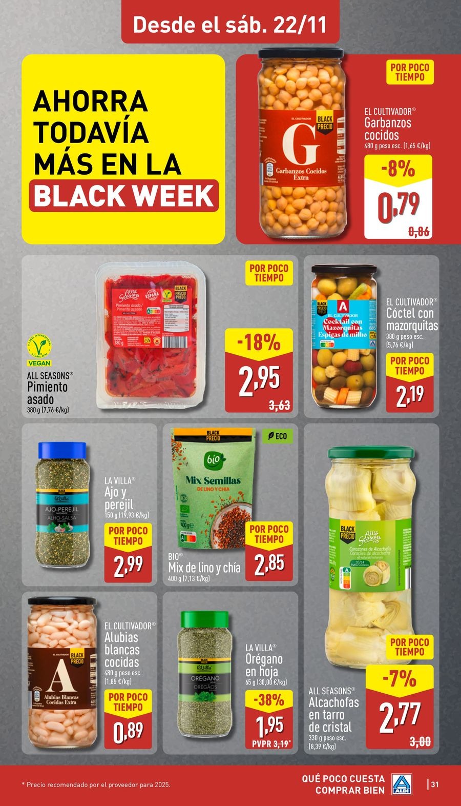 ALDI Spain Offers from 17 to 23 November 2025 Offers How little it costs to buy well