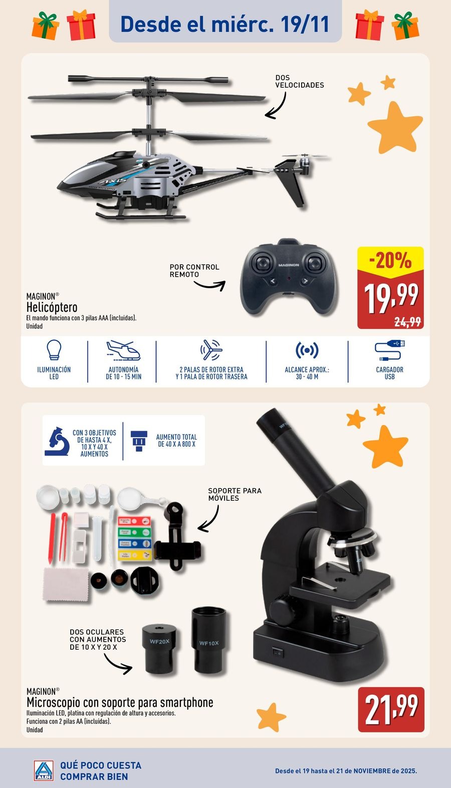 Ofertas de ALDI España de 10 noviembre a 5 diciembre 2025 Ofertas especiales de juguetes