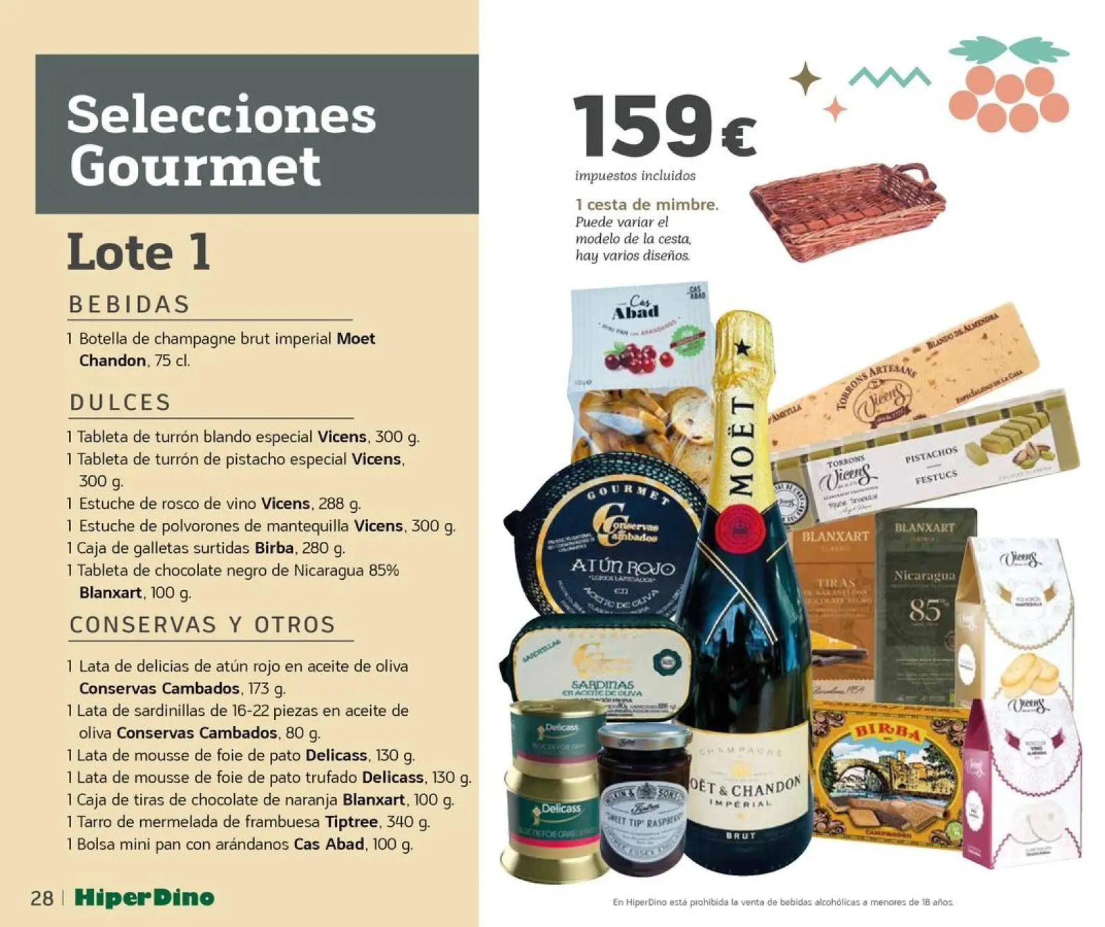 Page 28 dans Offres du Catalogue de Lots et Paniers chez HiperDino Espagne