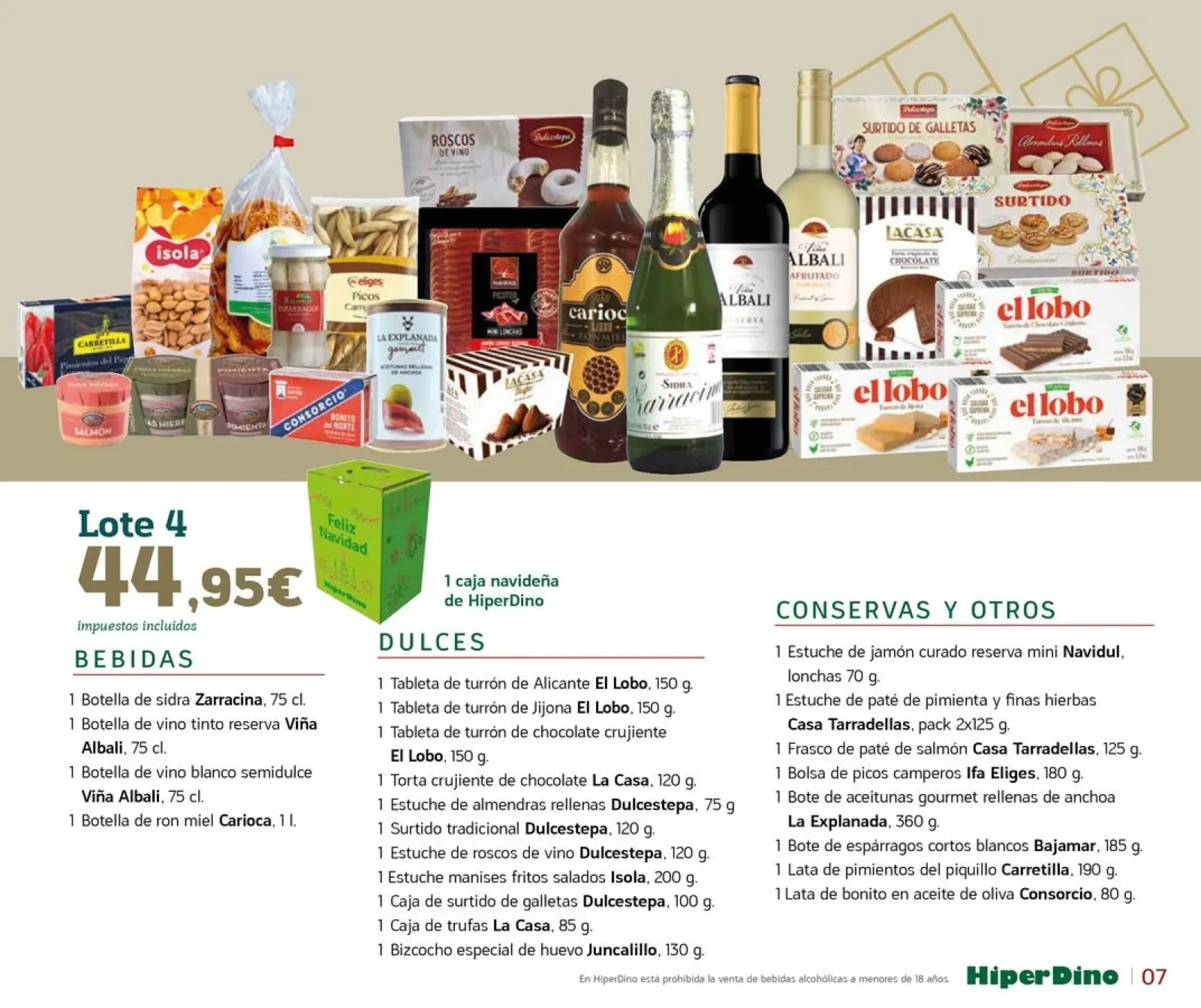Page 7 dans Offres du Catalogue de Lots et Paniers chez HiperDino Espagne