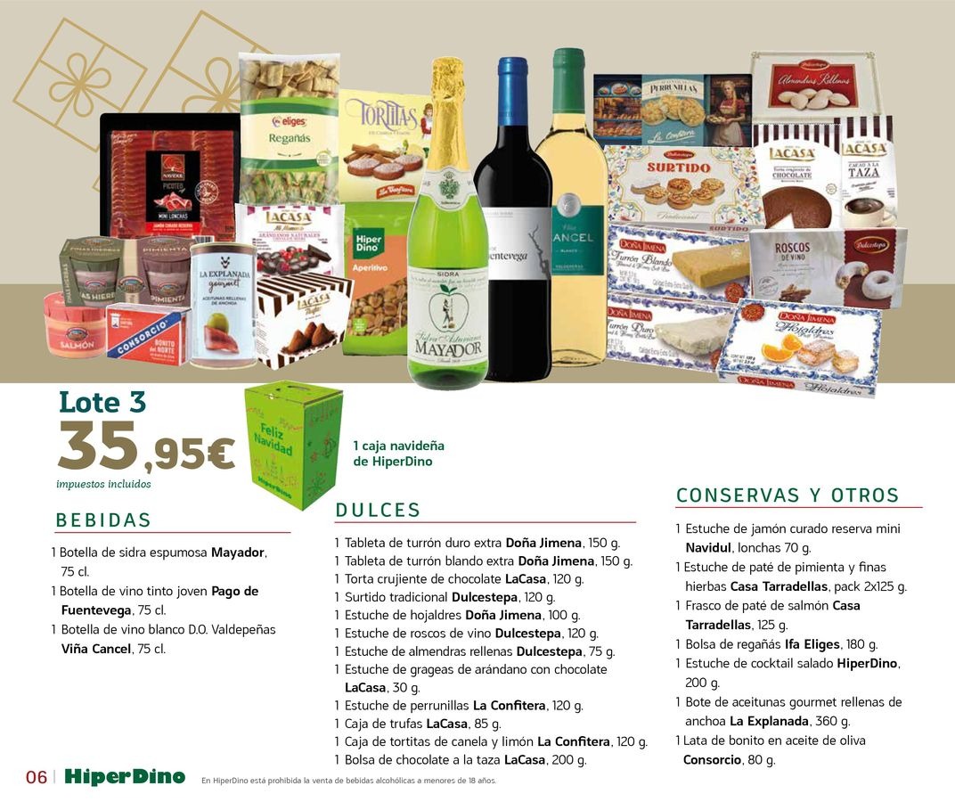 Ofertas de HiperDino España de 10 a 24 noviembre 2025 Catálogo de Lotes y Cestas