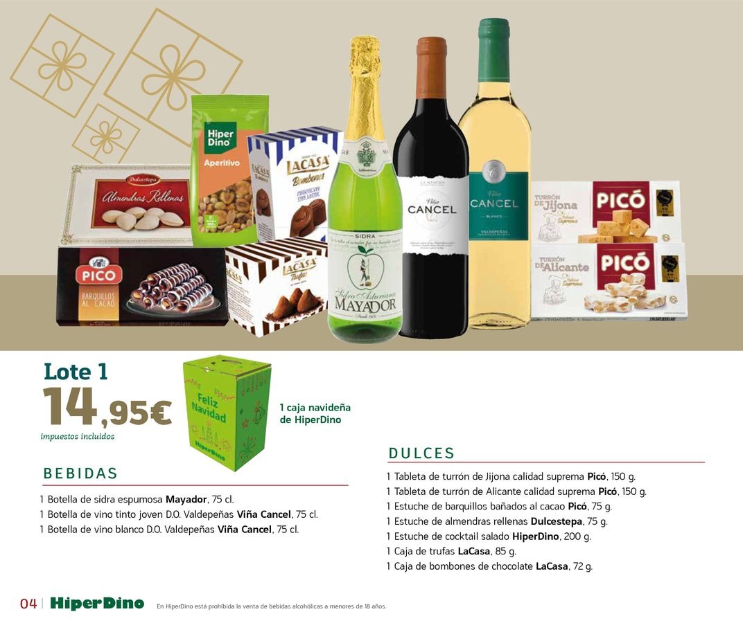 Ofertas de HiperDino España de 10 a 24 noviembre 2025 Catálogo de Lotes y Cestas