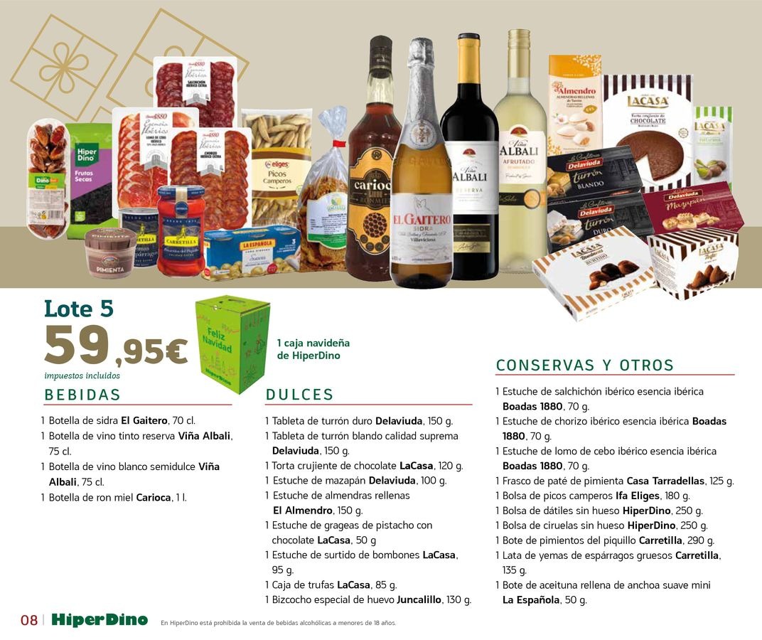 Ofertas de HiperDino España de 10 a 24 noviembre 2025 Catálogo de Lotes y Cestas