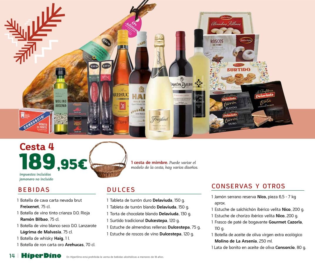 Ofertas de HiperDino España de 10 a 24 noviembre 2025 Catálogo de Lotes y Cestas