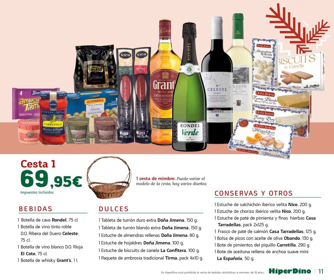 Ofertas de HiperDino España de 10 a 24 noviembre 2025 Catálogo de Lotes y Cestas