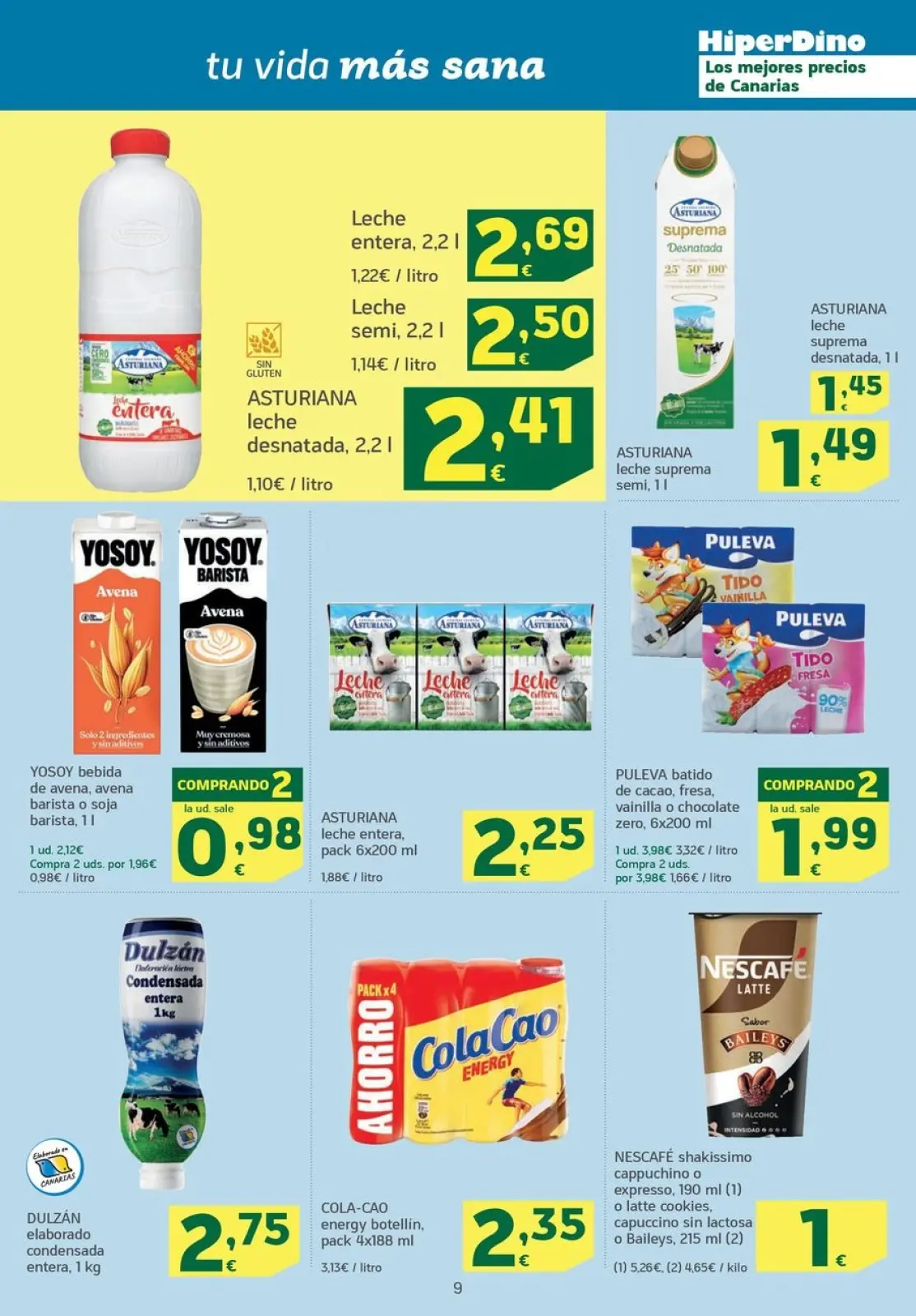 Page 9 dans Des offres qui volent chez HiperDino Espagne