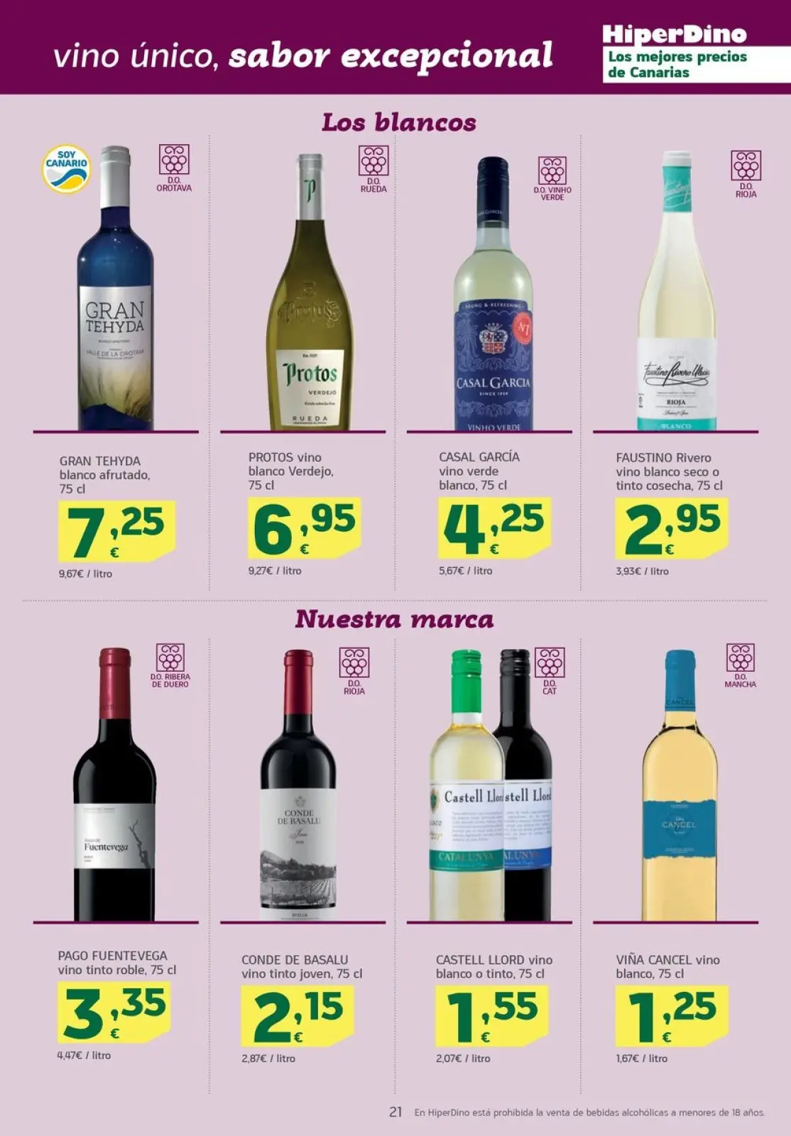 Page 21 dans Des offres qui volent chez HiperDino Espagne