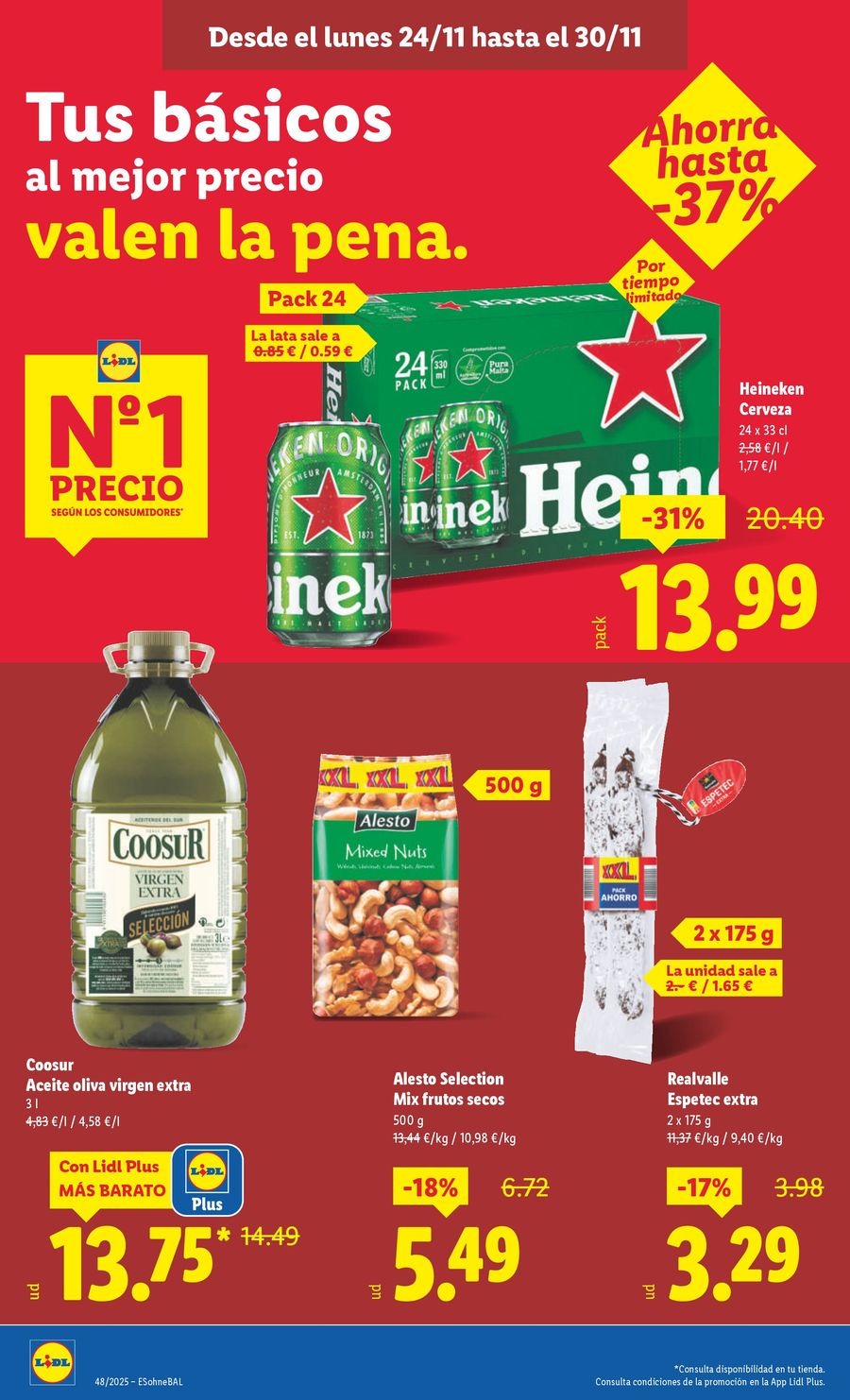 Ofertas de Lidl España de 24 a 30 noviembre 2025 ofertas semanales