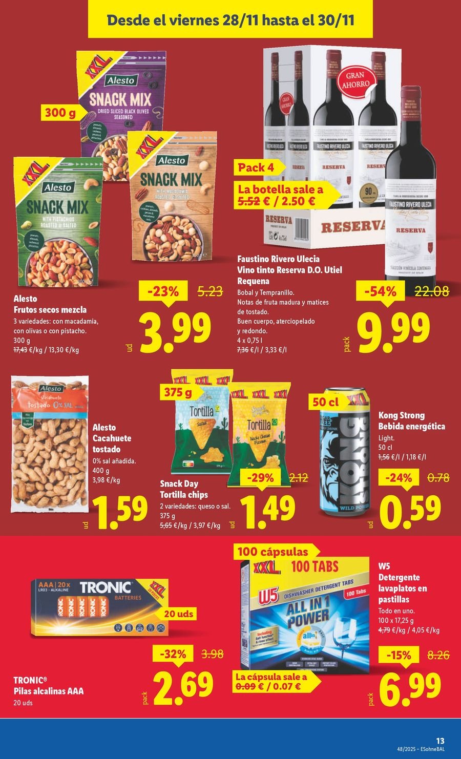 Ofertas de Lidl España de 24 a 30 noviembre 2025 ofertas semanales