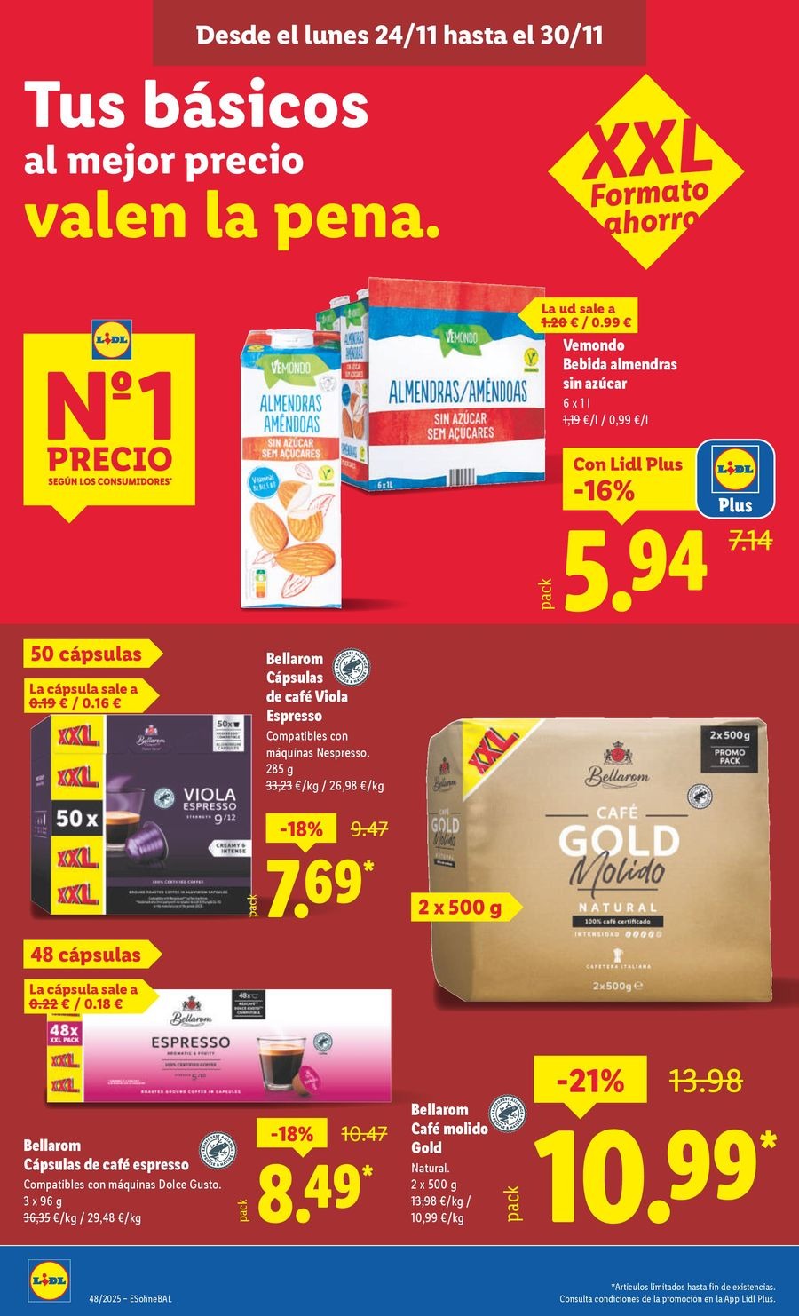 Ofertas de Lidl España de 24 a 30 noviembre 2025 ofertas semanales