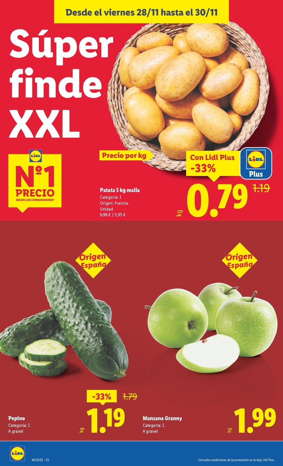 Ofertas de Lidl España de 24 a 30 noviembre 2025 ofertas semanales