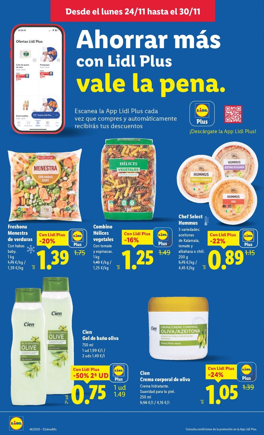 Ofertas de Lidl España de 24 a 30 noviembre 2025 ofertas semanales