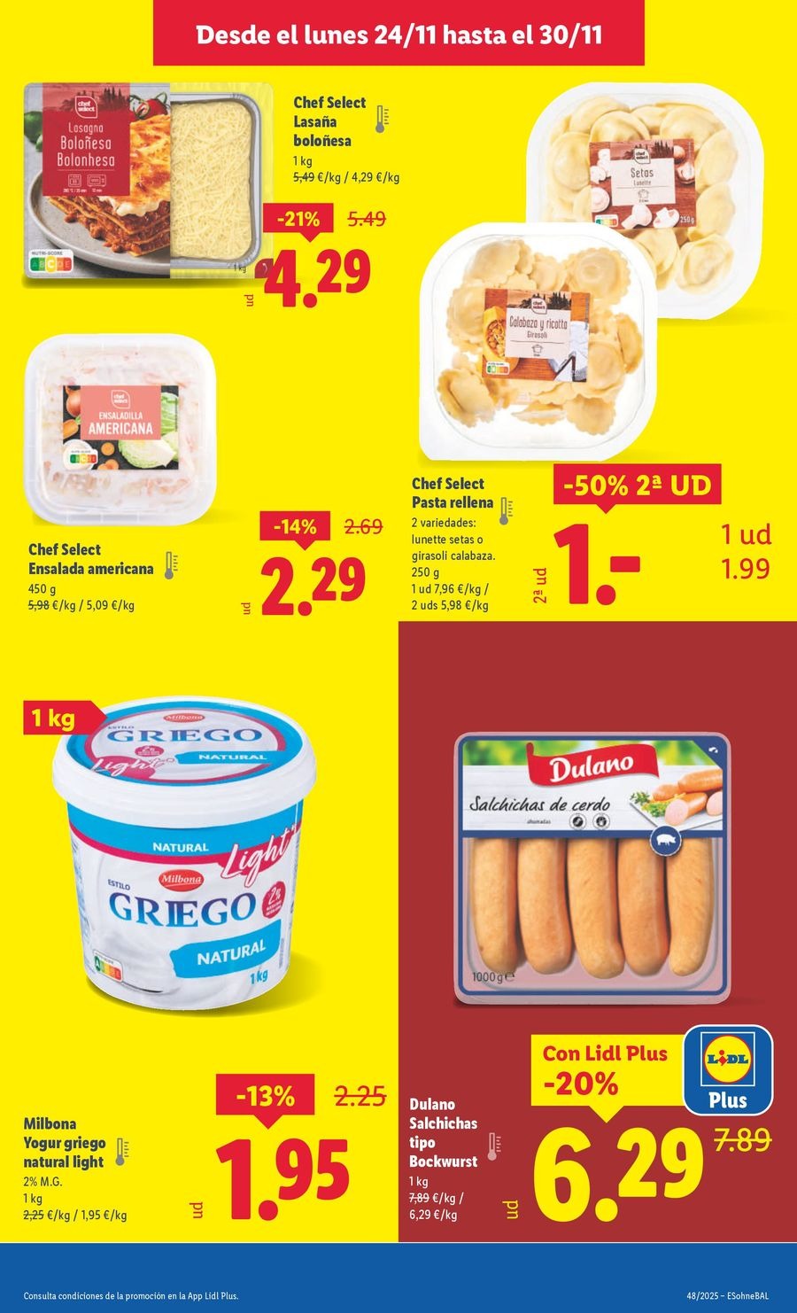 Ofertas de Lidl España de 24 a 30 noviembre 2025 ofertas semanales
