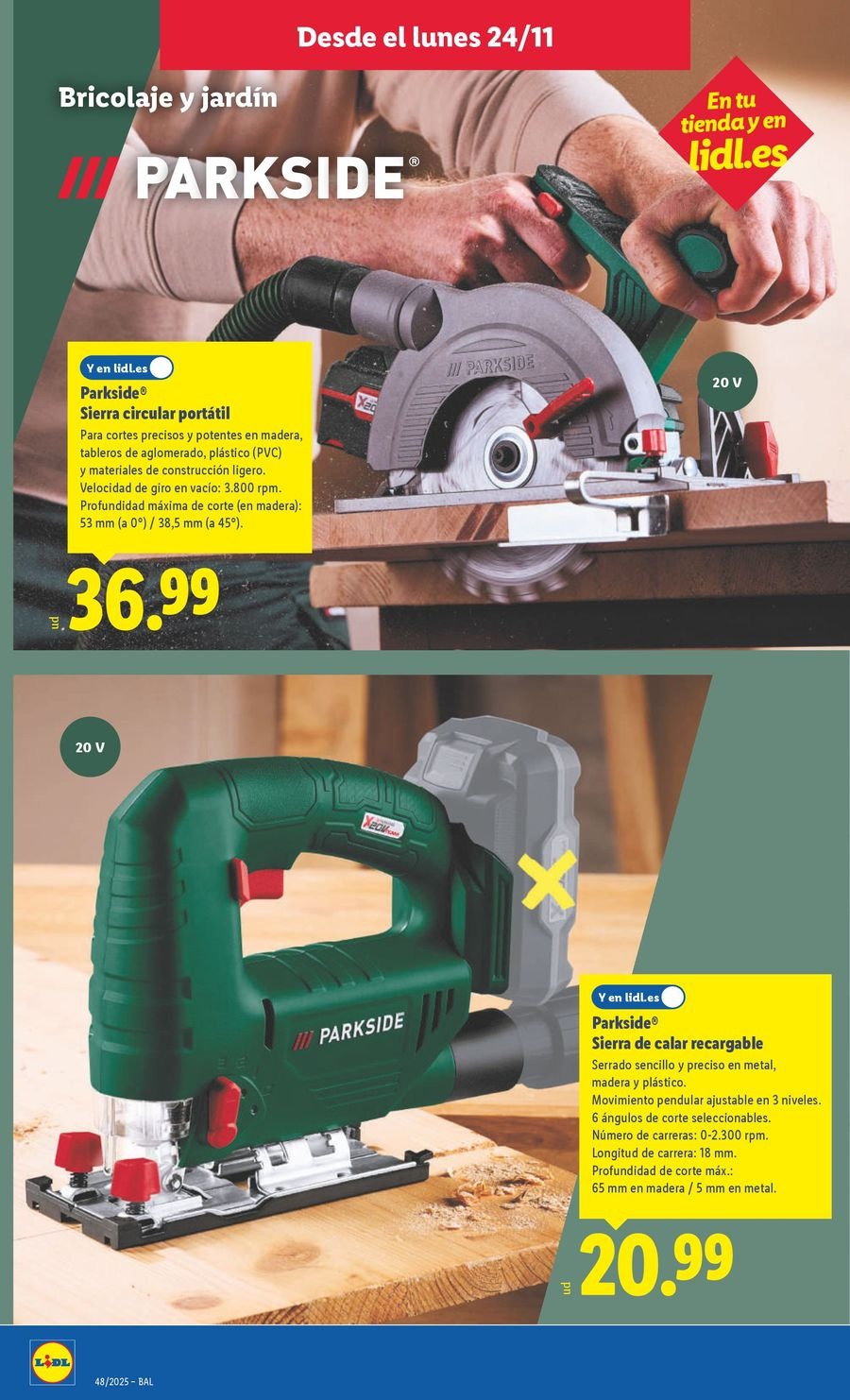 Ofertas de Lidl España de 24 a 30 noviembre 2025 ofertas de herramientas de hardware