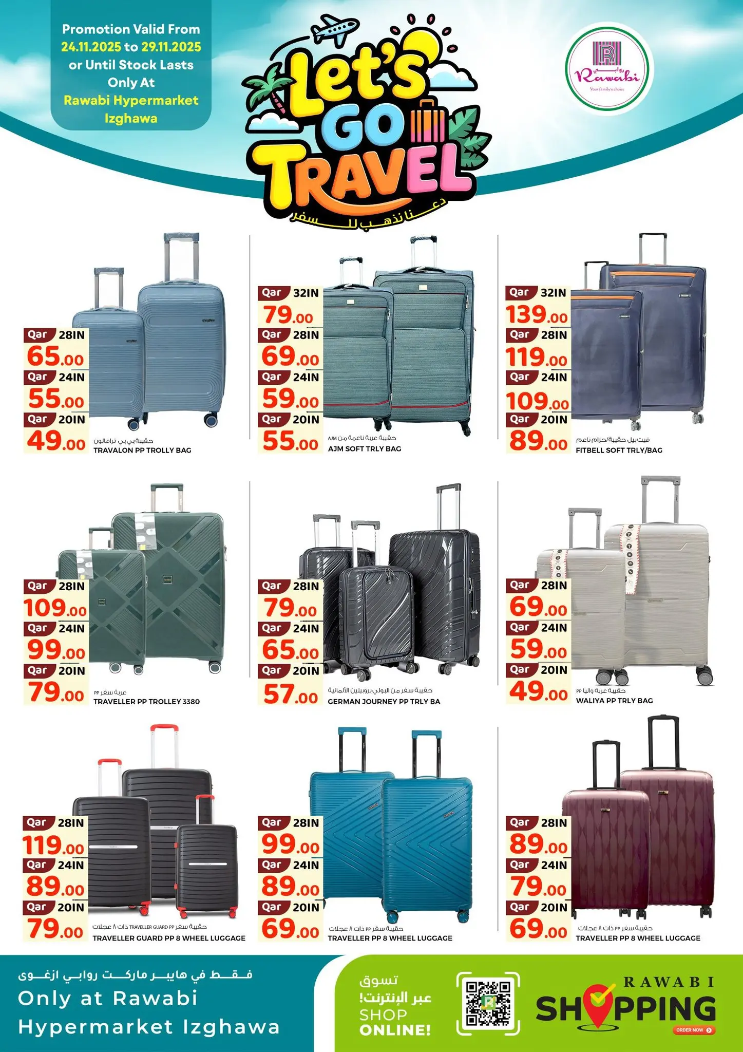 Rawabi Markets Qatar Offers from 24 to 29 November 2025 Let's Travel offers - Page 1