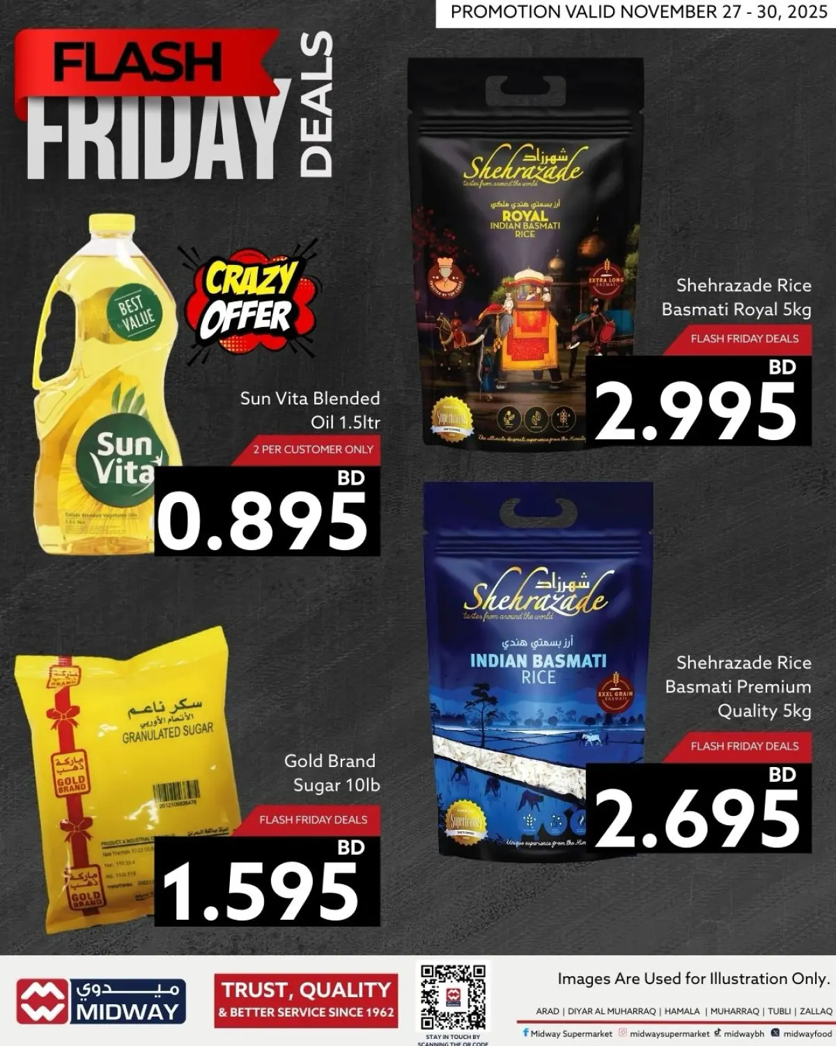 Midway supermarket Bahrain Offers from 27 to 30 November 2025 Big 4 Days Deals - Page 1