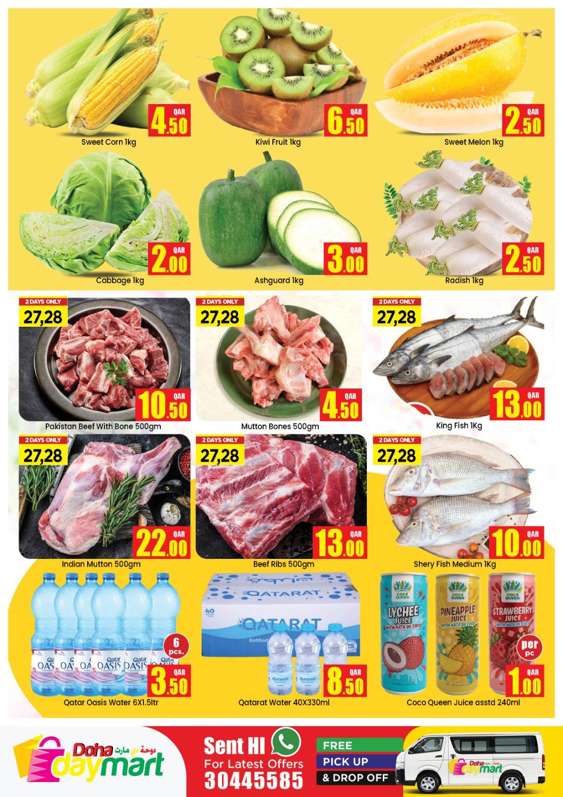 Ofertas de Doha Day mart Katar de 27 a 29 noviembre 2025 Ahorros de fin de mes