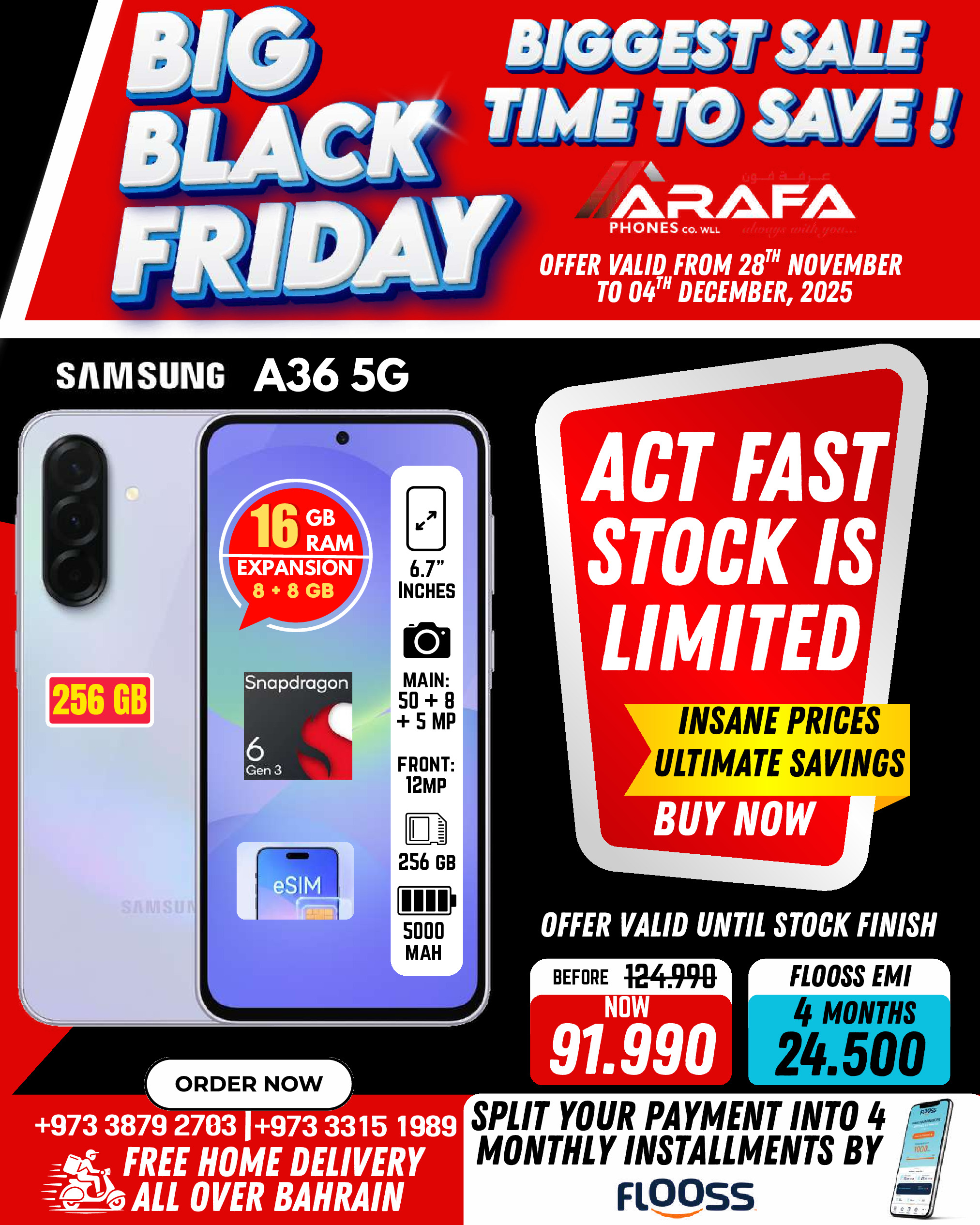 Arafa phones Bahrain Offers from 28 November to 4 December 2025 BLACK FRIDAY DEALS